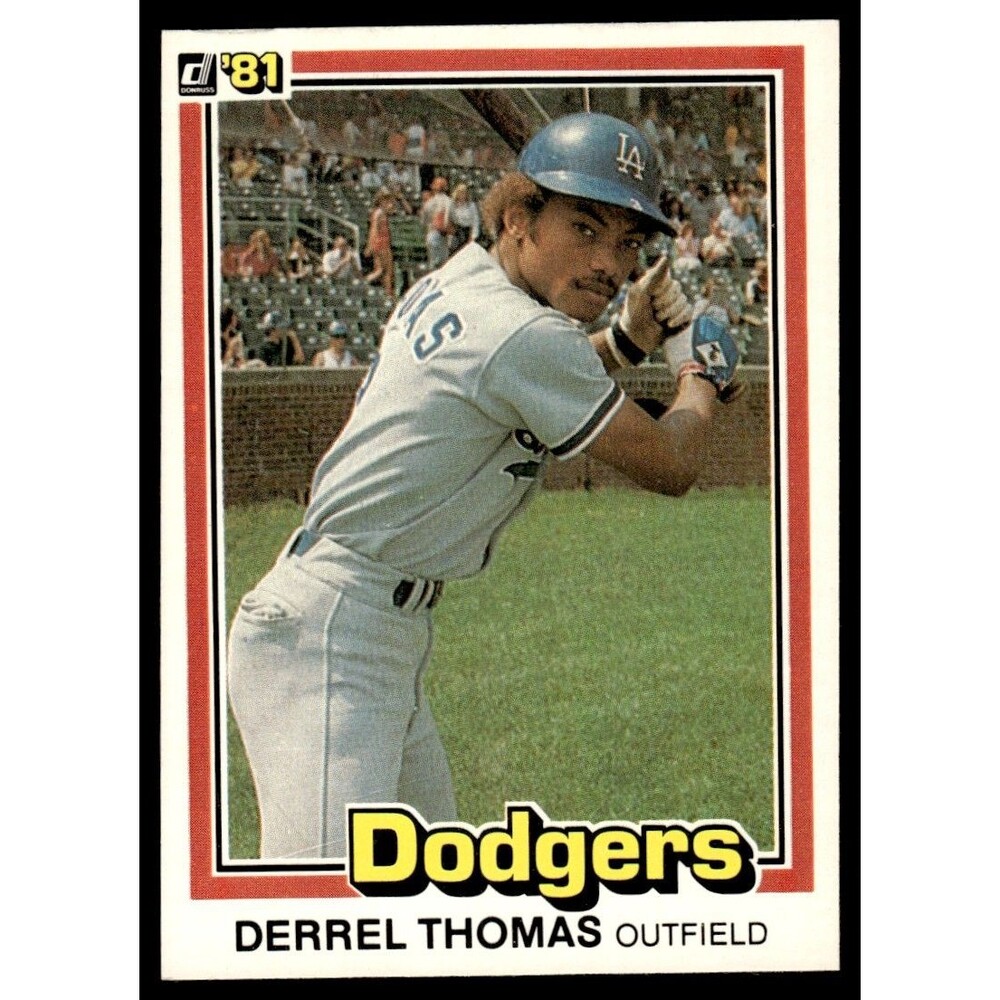 1981 Donruss Derrel Thomas Los Angeles Dodgers #419